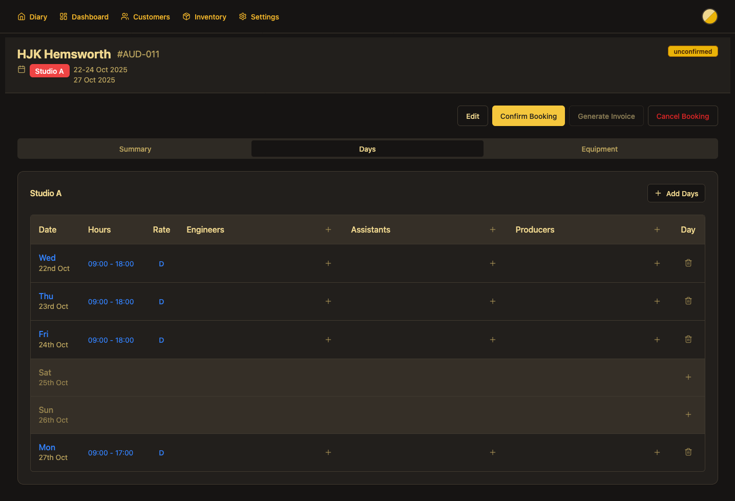 Booked Days Don't Have to Be Contiguous